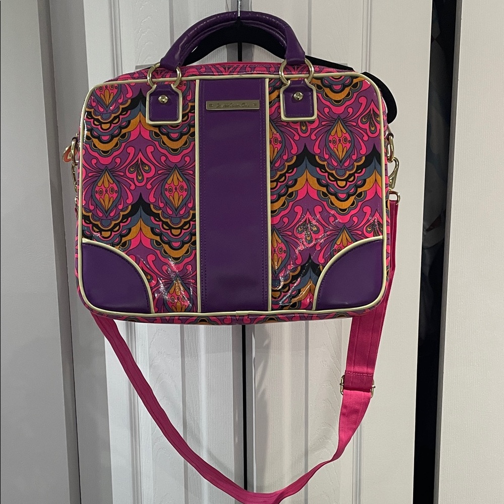 Vibrant Pink and Purple Laptop Bag